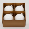Caixa Bolas Natal Brancas 10cm